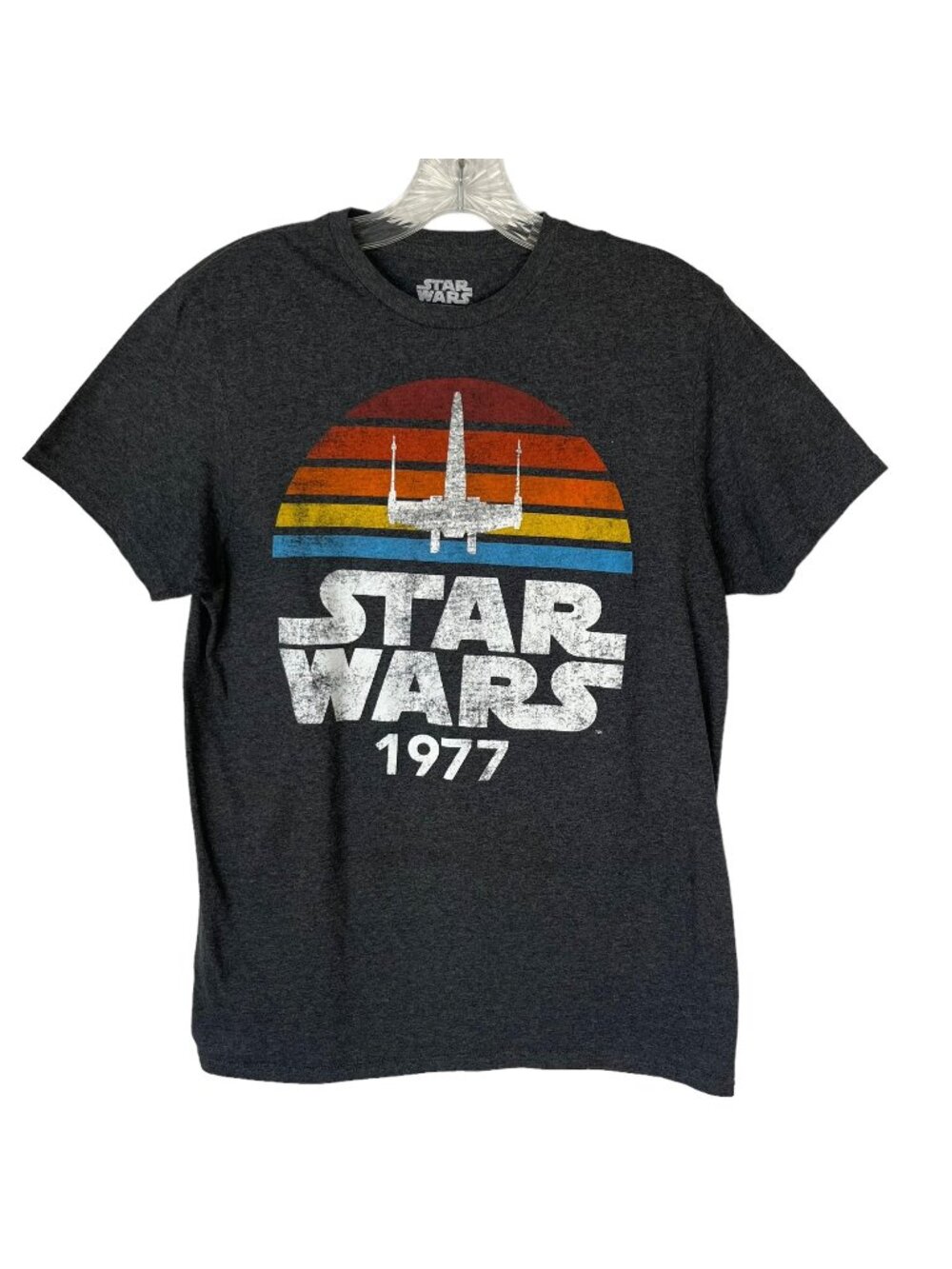 Star Wars Tshirt Mens Medium Dark Gray Mad Engine Retro Movie